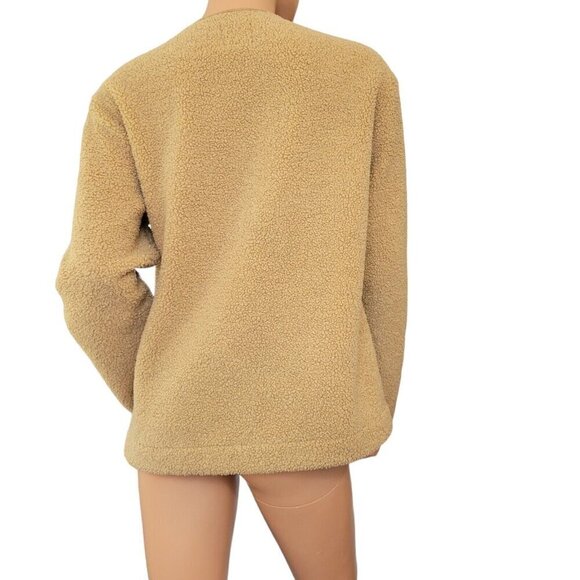 Joie Jacket Womens Small Teddy Coat Cozy Sherpa Camel Tan - Picture 4 of 15